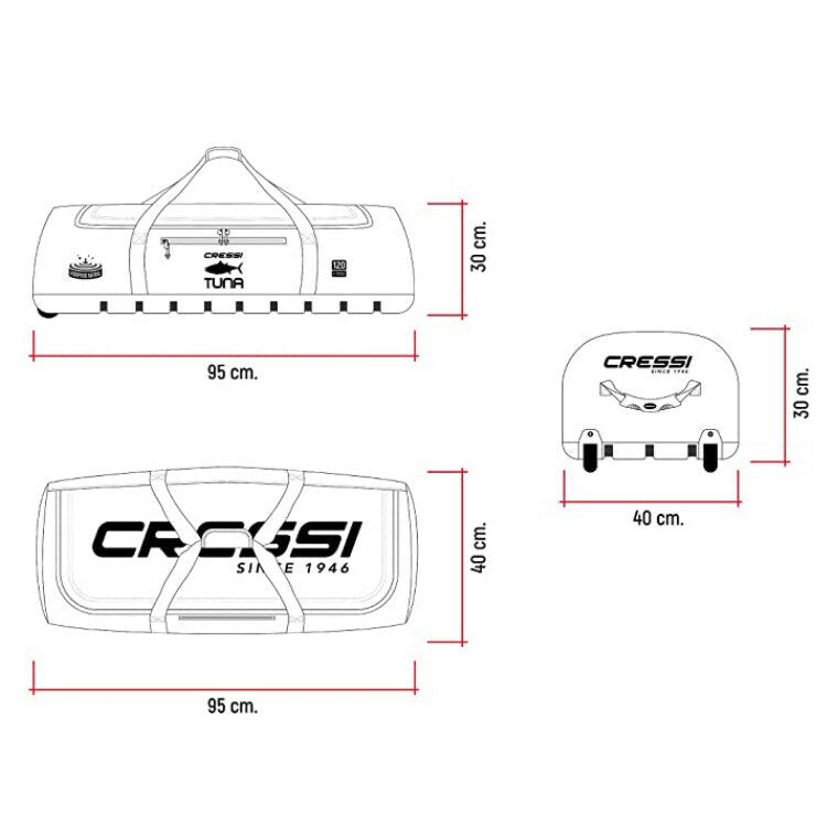 Cressi: Tuna wheeled oversized bag