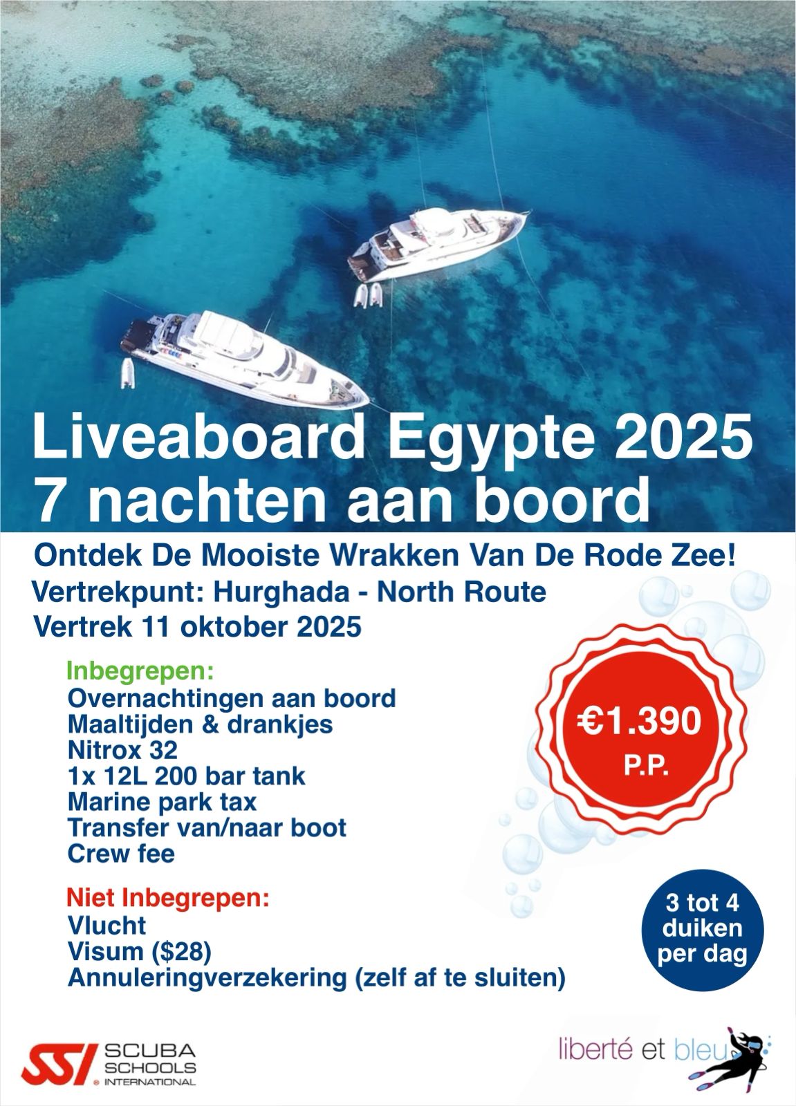 7-Daagse Liveaboard in Egypte – Wrakduik Safari