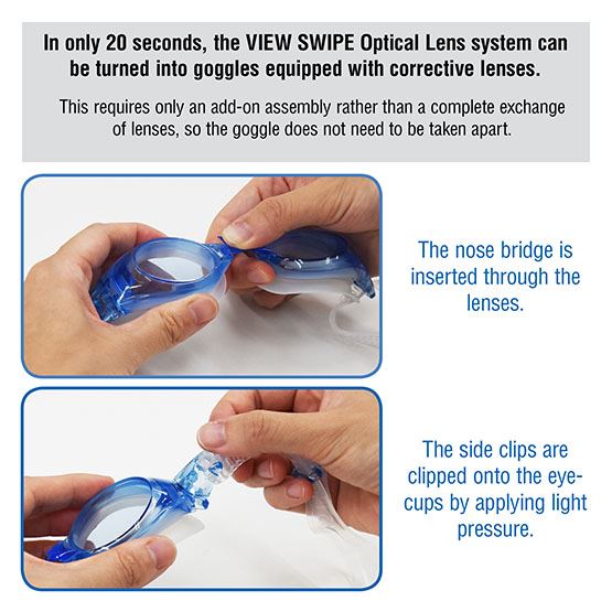 Parts kit for VC580AS SWIPE corrective lenses