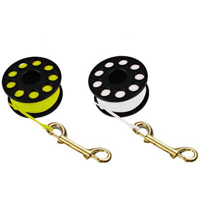 Problue: Vingerspoel 24 meter / messing musketonhaak