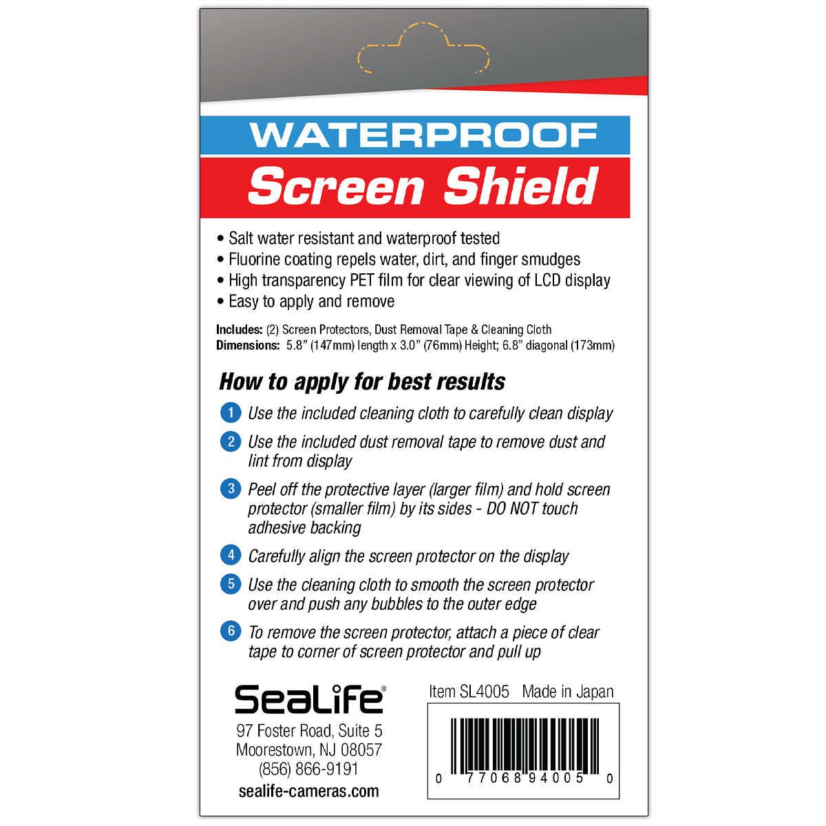 SeaLife Screen Shield for SportDiver