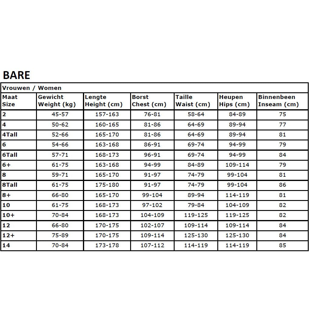 Bare: Elate 7mm dames