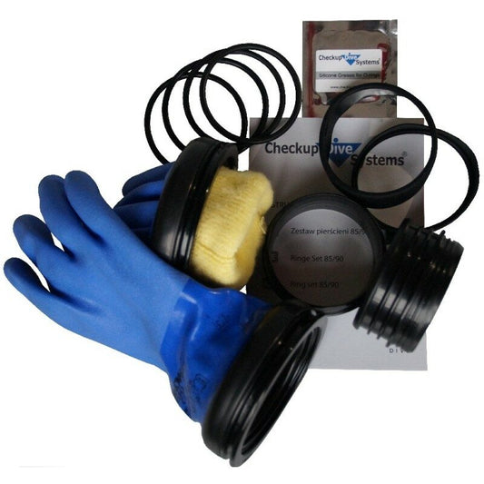 Checkup Dive Systems: Ring set with Gloves BLUE