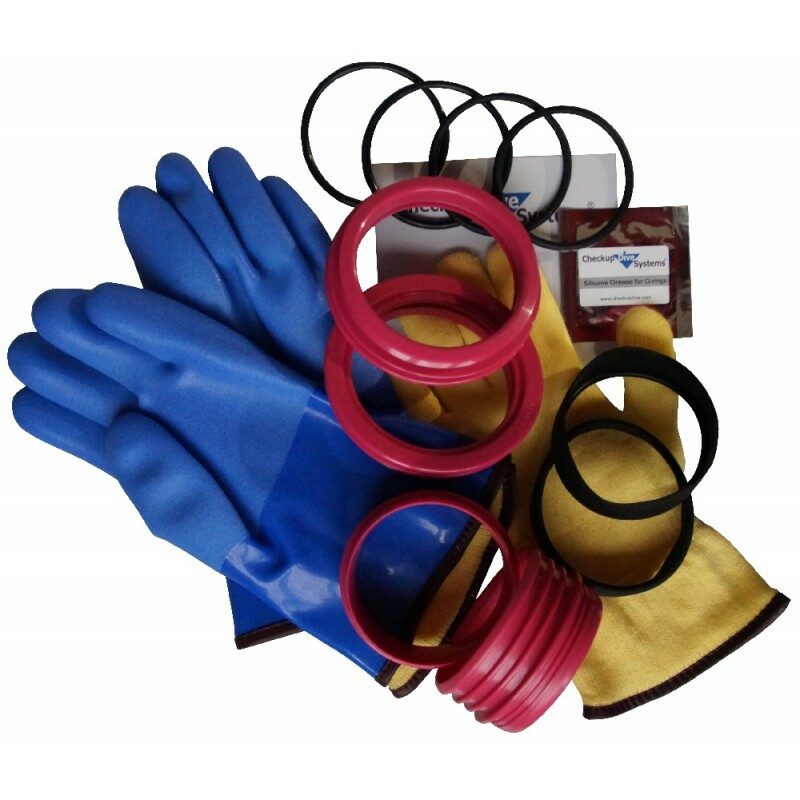 Checkup Dive Systems: Ring set with Gloves BLUE