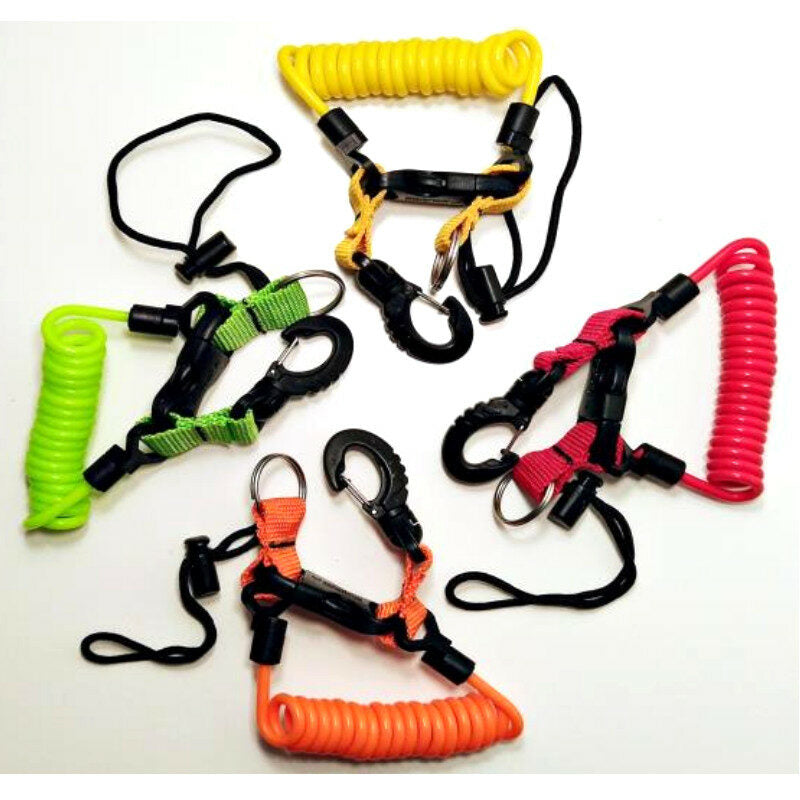 DivePro: Lanyard spiraalkabel met ring