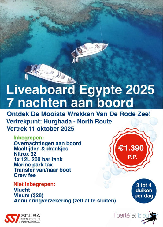 7-Daagse Liveaboard in Egypte – Wrakduik Safari